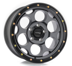 KM541 DIRTY HARRY - SATIN GRAY WITH BLACK LIP 5X127 17x8.5 R1738230