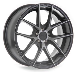 M130-TARGA - MATTE BLACK MACHINE W DARK TINT 18x8.0 5X100
