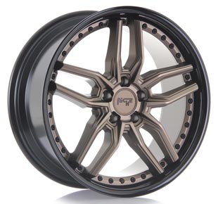 M195-METHOS - MATTE BRONZE W/GLOSS BLACK RING 19x8.5 5X114.3 | 5X120
