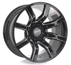 MO804 - GLOSS BLACK MILLED 22x12 8X165.1 | 8X170