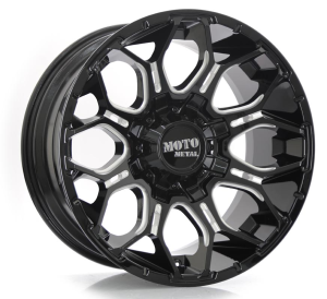MO808-SNIPER - GLOSS BLACK MILLED 20x10 5X127/139.7