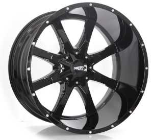 MO970 - GLOSS BLACK WITH MILLED LIP 24x14 8X170