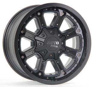 MO984 - MATTE BLACK W/GLOSS BLACK INSERTS 18x9.0 5X127/139.7
