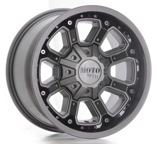 MO984 - MATTE GRAY W/GLOSS BLACK INSERTS 18x9.0 8X165.1