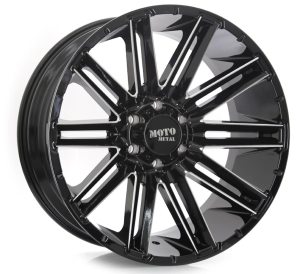 MO998-KRAKEN - GLOSS BLACK MILLED 22x10 6X139.7