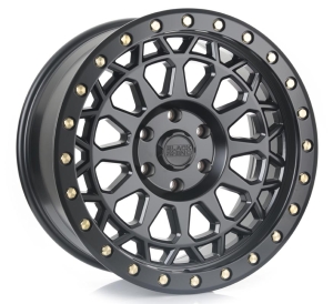 PRIMM - MATTE BLACK W/BRASS BOLTS 20x9.5 6X139.7