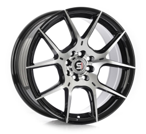 SP-71 - GLOSS BLACK & MACHINED 18x8.0 4X100/114.3