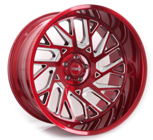 T4B - CANDY RED W/MILLED SPOKE 24x14 5X127