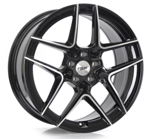 TW008-SLIPSTREAM - GLOSS BLACK W/ MACHINED FACE 19x8.5 5X112