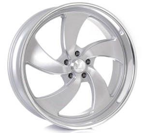 U134-DESPERADO - SILVER BRUSHED FACE MILLED DIAMOND CUT LIP 5X127 | 6X139.7 24x9.0 R2435017