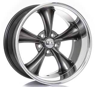 VN338-BOSS-TT - GRAPHITE W/ DIAMOND CUT LIP 18x8.0 5X114.3