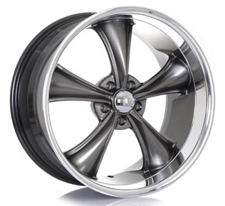 VN338-BOSS-TT - GRAPHITE W/ DIAMOND CUT LIP 20x10 5X114.3
