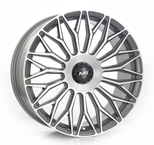 X046 - GUN METAL+MACHINED FACE 20x8.5 5X114.3/127