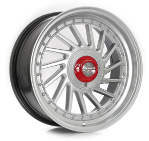 X113 - HYPER SILVER+RED CAP 4X100/108 17x8.0 R1725017
