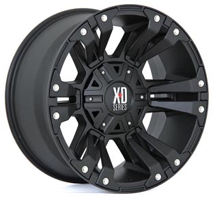 XD822-MONSTER-II - MATTE BLACK W BLACK ACCENTS 18x9.0 5X139.7/150