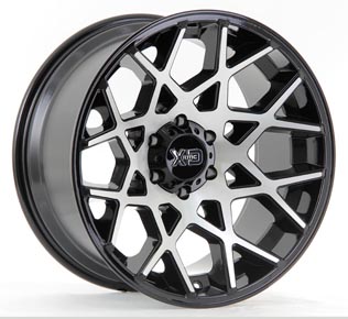 XD831 - GLOSS BLACK MACHINED 20x10 6X135