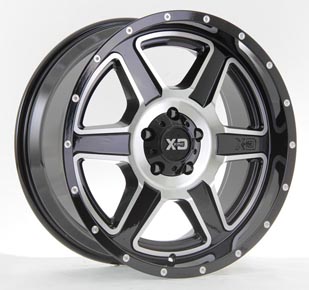 XD832 - GLOSS BLACK MACHINED 20x9.0 5X127