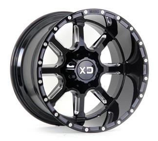 XD838 - GLOSS BLACK MILLED 20x12 BLANK