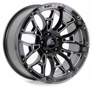 XD841 - GLOSS BLACK MILLED 20x10 6X139.7