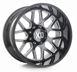 XD849-GRENADE 2 - GLOSS BLACK MILLED 22x12 8X165.1