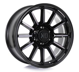XD855 - GLOSS BLACK MACHINED W/GRAY TINT 20x9.0 6X139.7