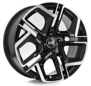 Y1243 - BLACK MACHINE FACE 4X100 | 5X100 | 5X114.3 17x7.5 R1725084