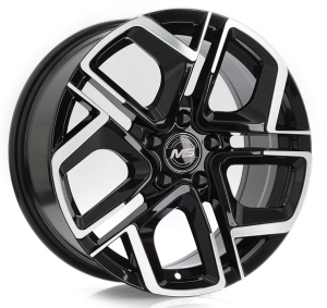 Y1243 - BLACK MACHINE FACE 4X100 | 5X100 | 5X112 | 5X114.3 17x7.5 R1725087