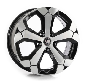 Y1274 - BLACK MACHINE FACE 17x6.5 5X114.3